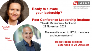 Post-Conference Leadership Institute - Registration Deadline extended to 29 Oct