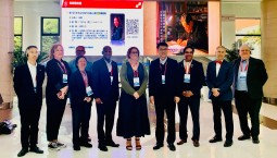 Jianbin Jin, Kara Jones, Caroline Pang, Martin Borchert, Mathew Moyo, Kate Robinson, Jinhua Cheng, J.K. Vijayakumar, Rick Anderson, Charles D. Eckman (from left to right) IATUL Board, our local host, a former and a future Board member