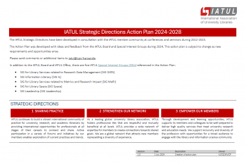 IATUL Strategic Directions Action Plan 2024-2028